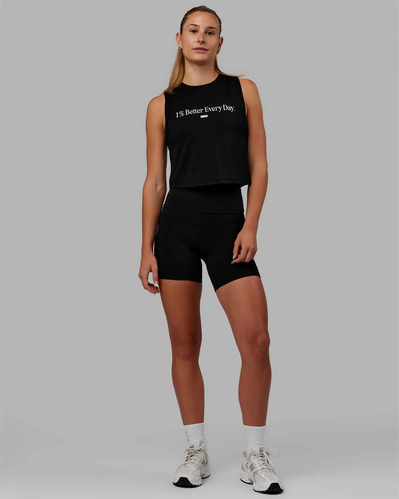 1% Better Training Tank - Black-White