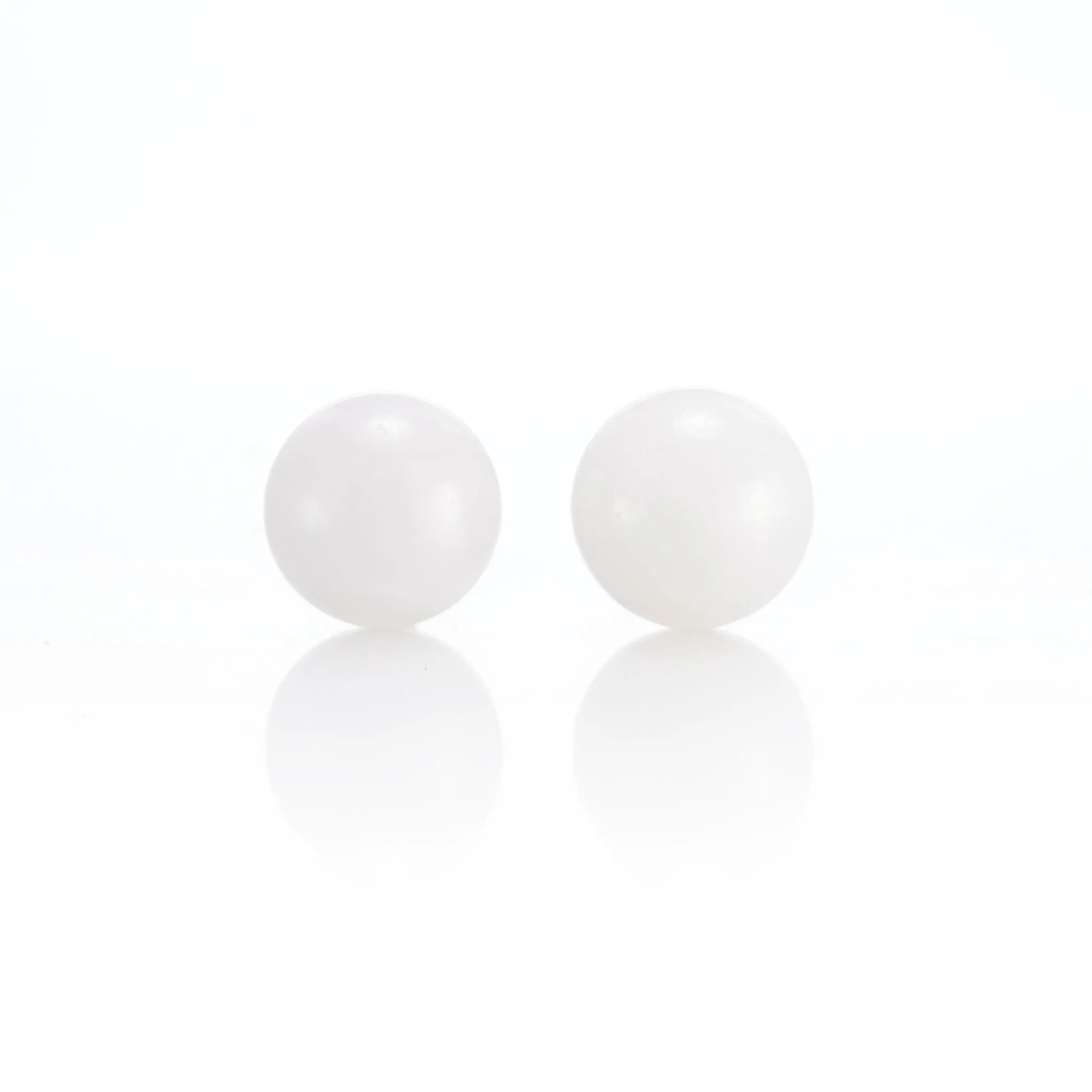 10mm White Jade Earrings