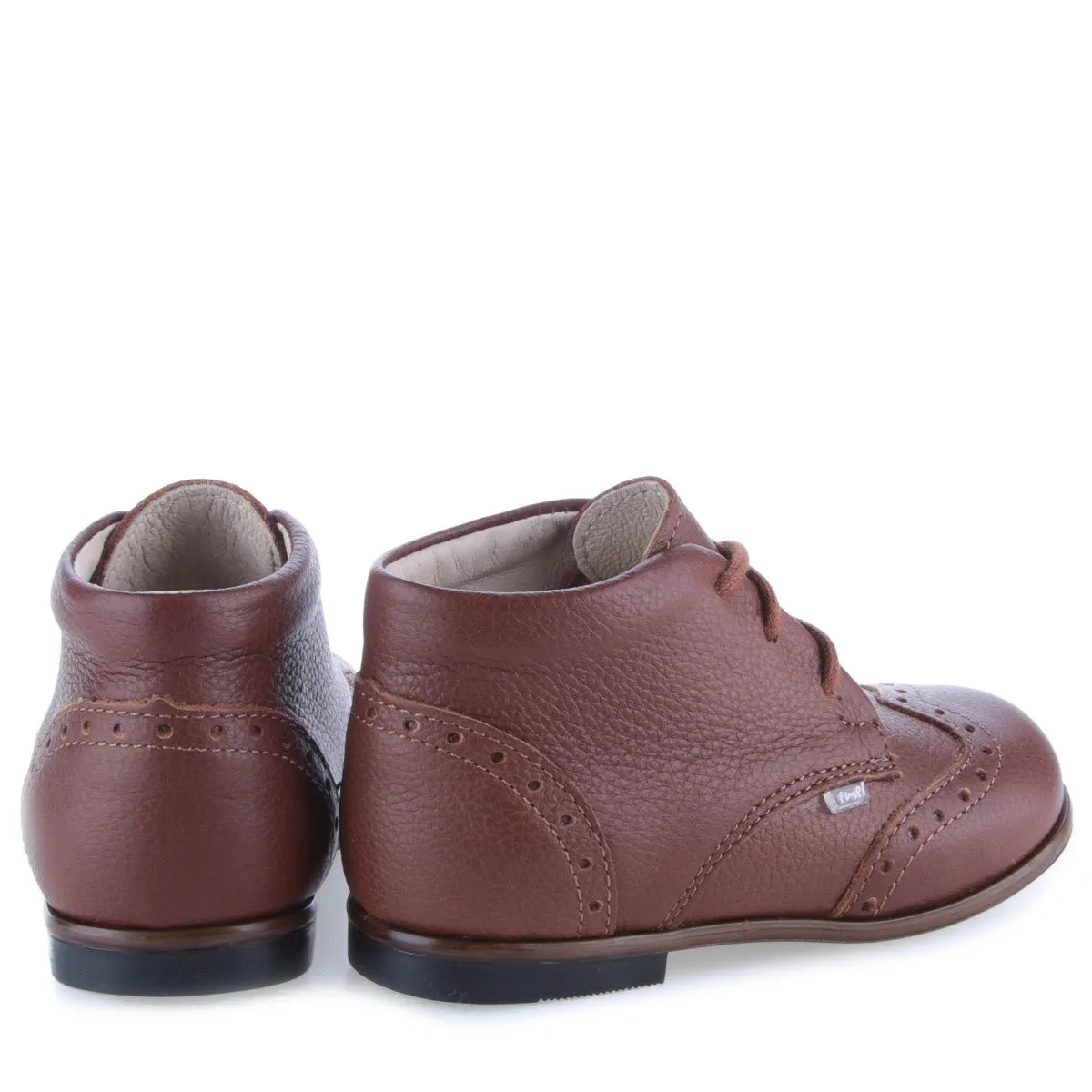 (1432A-11) Emel classic first shoes Brown brogue