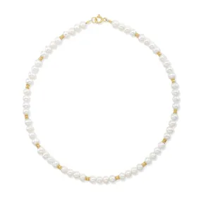 14K Gold and Pearl Necklace