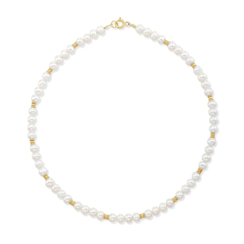 14K Gold and Pearl Necklace