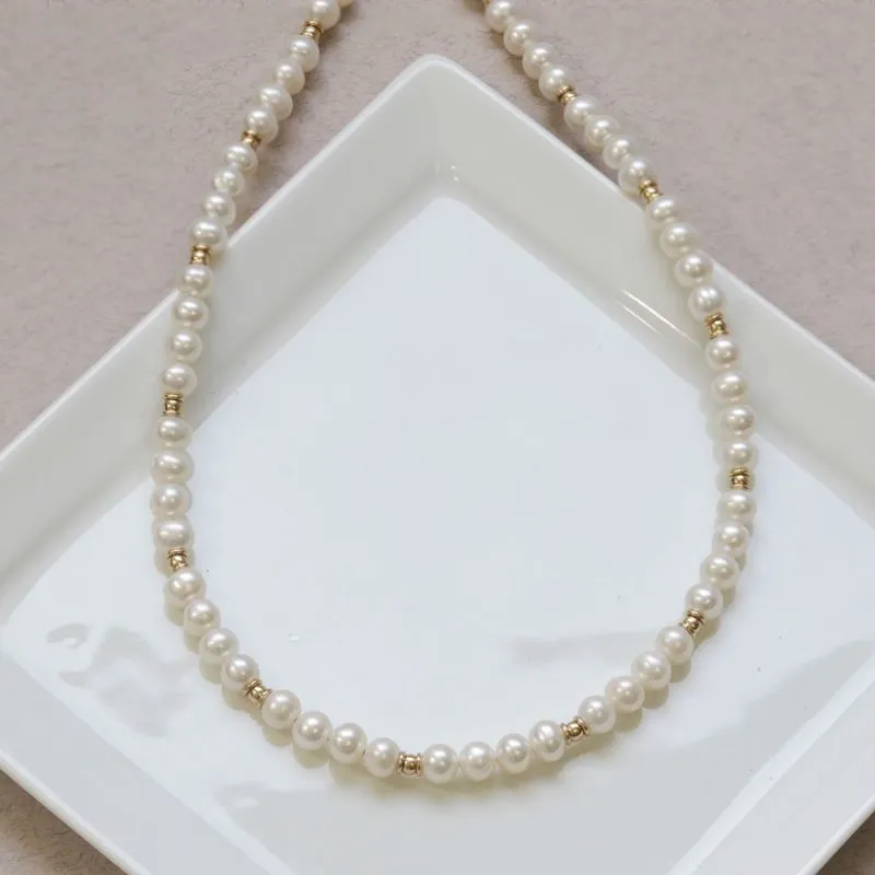 14K Gold and Pearl Necklace