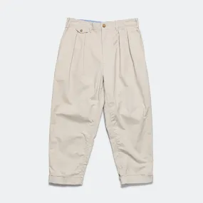 2 Pleat Twill Pants - Cement