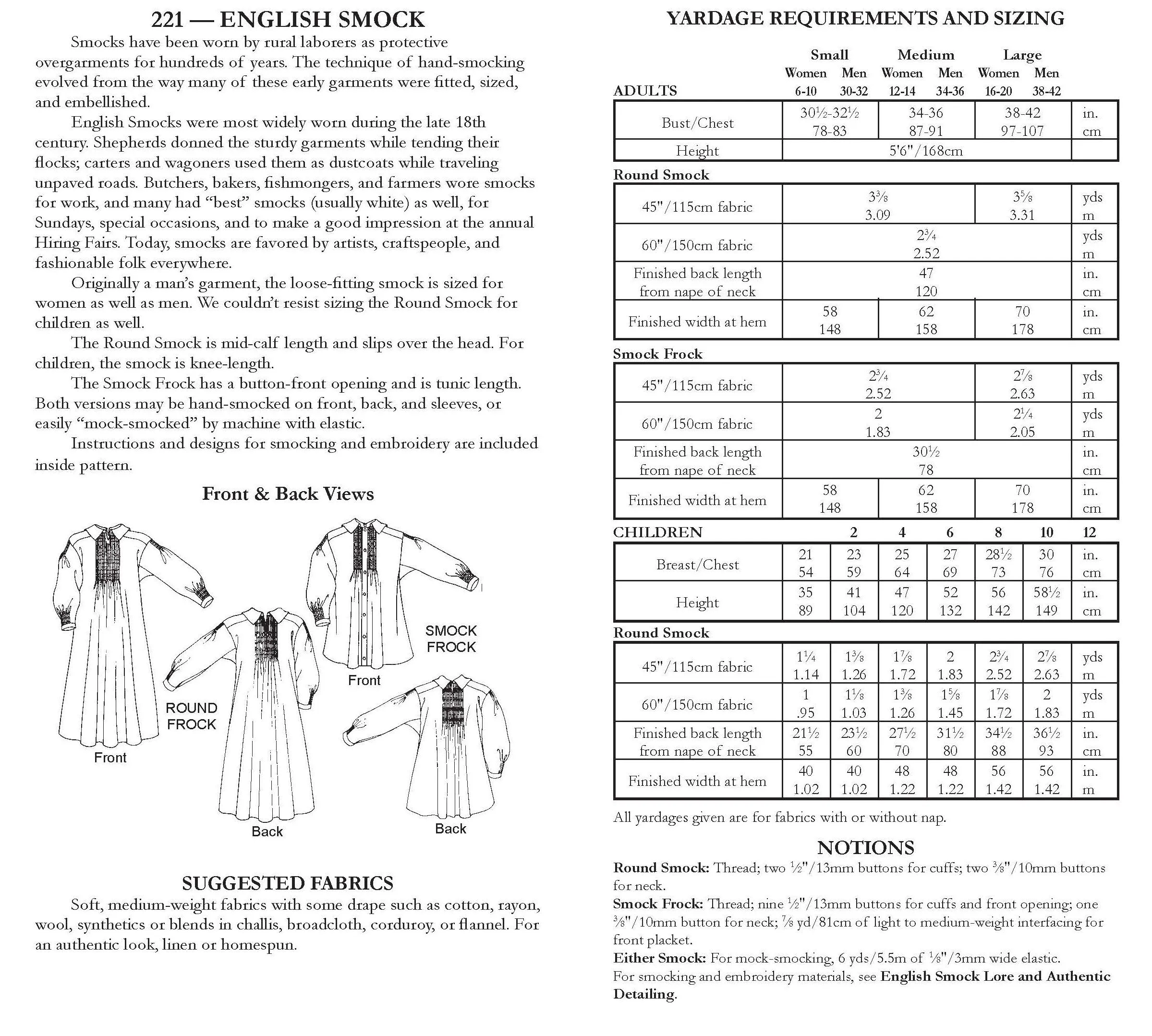 221 English Smock - PDF