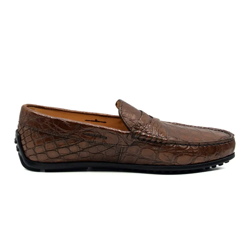 31-103-CGM MONZA Crocodile Driver, Cognac