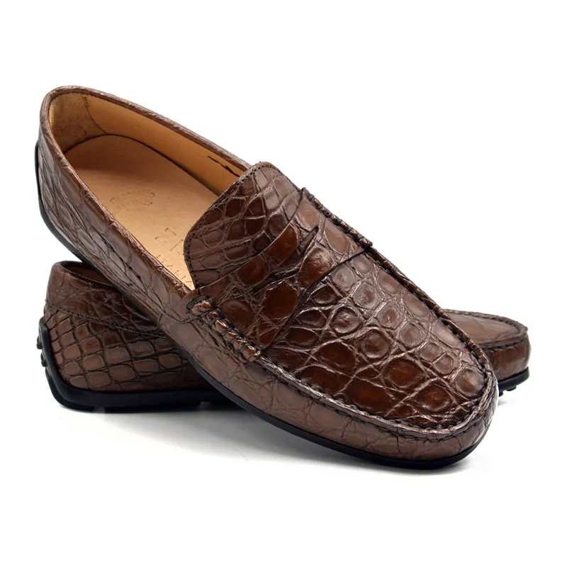 31-103-CGM MONZA Crocodile Driver, Cognac