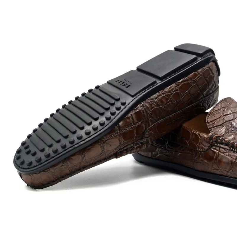 31-103-CGM MONZA Crocodile Driver, Cognac