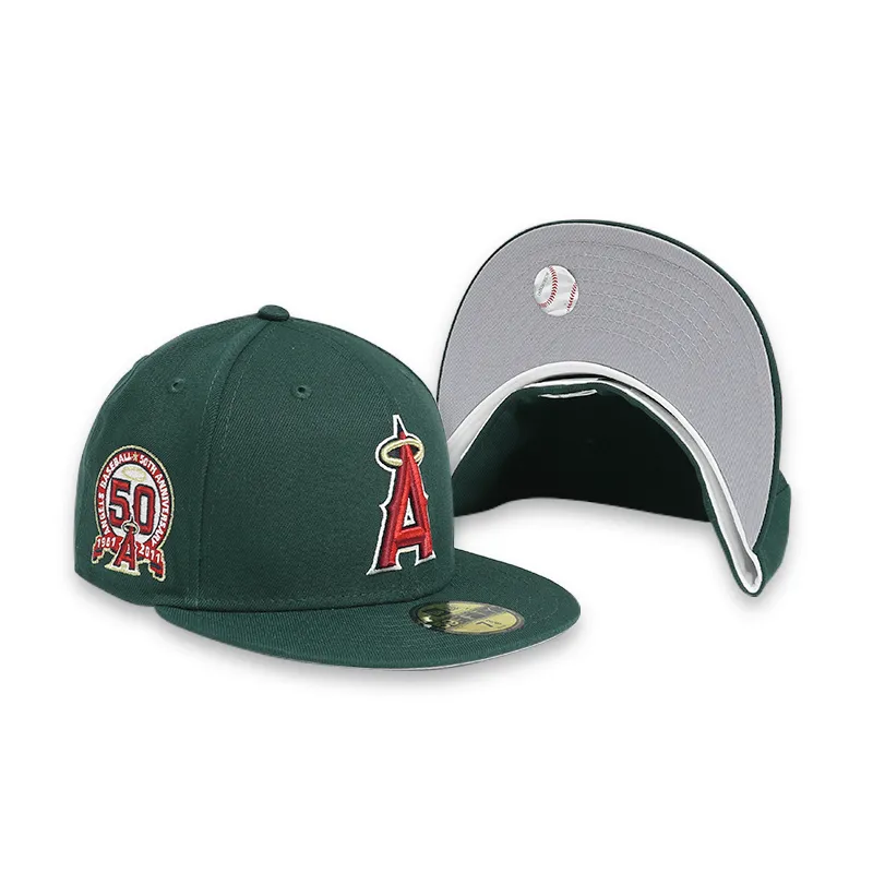 [70685658] Los Angeles Angels 50th Anniversary Green 59FIFTY Men's Fitted Hat