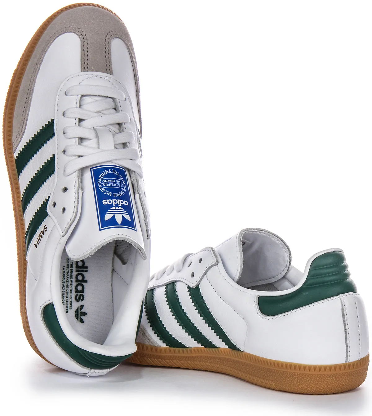 Adidas Samba OG In White Green