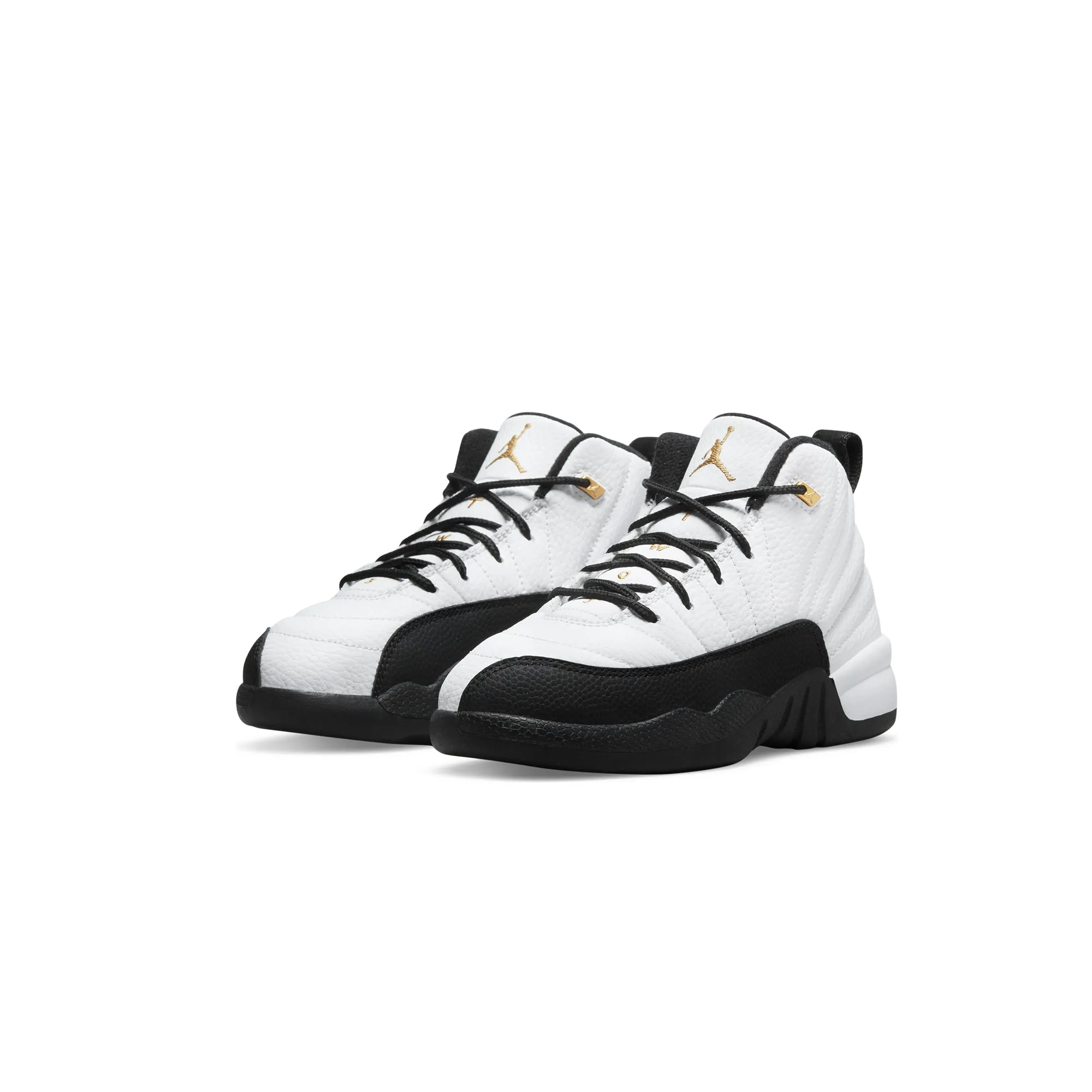 Air Jordan Little Kids 12 Retro Shoes 'White/Metallic Gold'