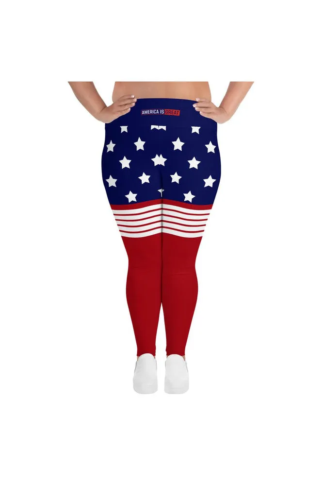 America is Great All-Over Print Plus Size Leggings