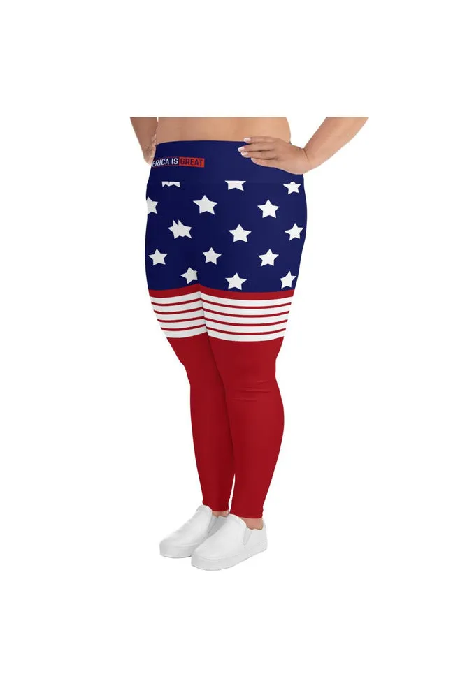 America is Great All-Over Print Plus Size Leggings