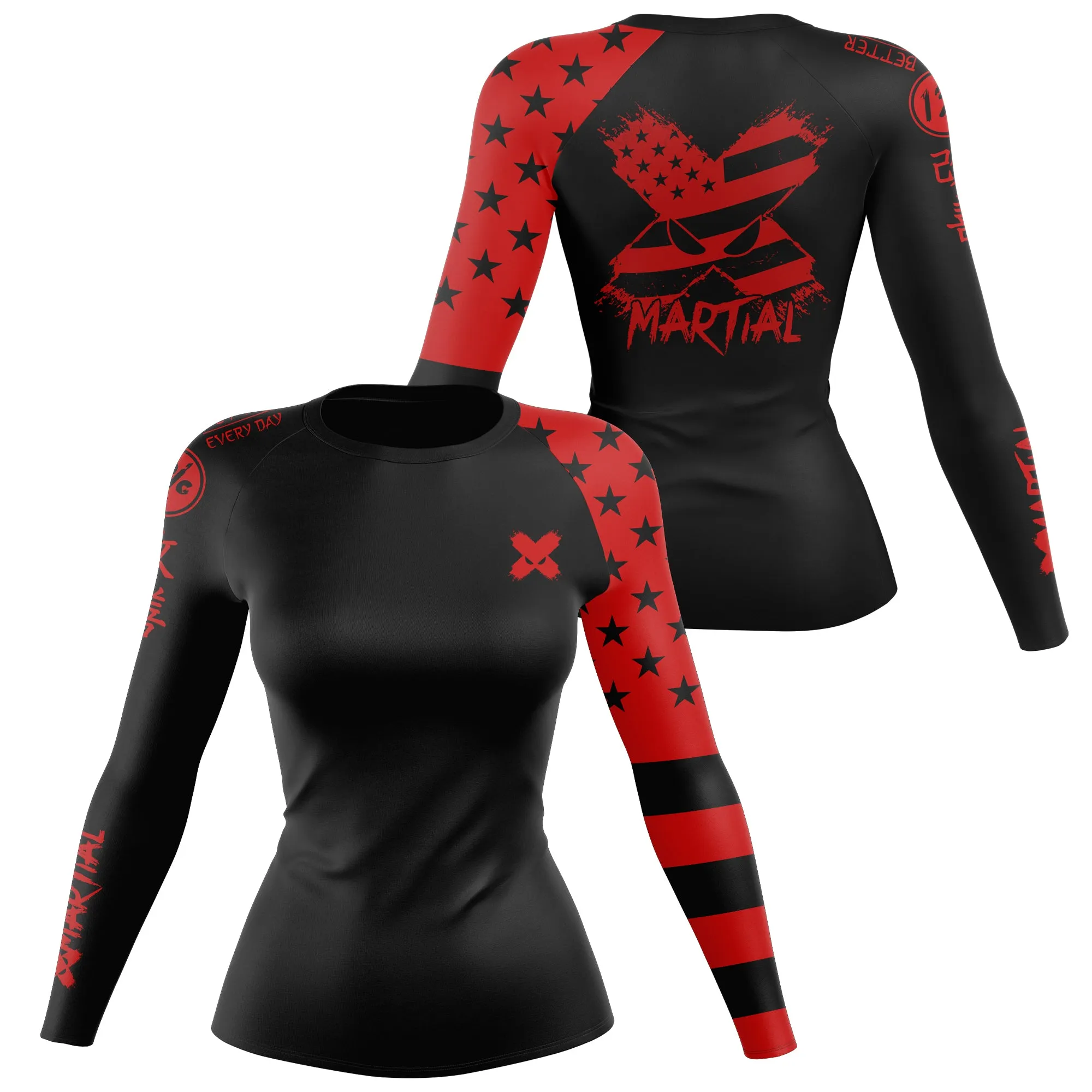 American Fighter Women's Rank BJJ Rash Guard