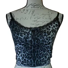 Animal Print Black White Tank Top Size Medium