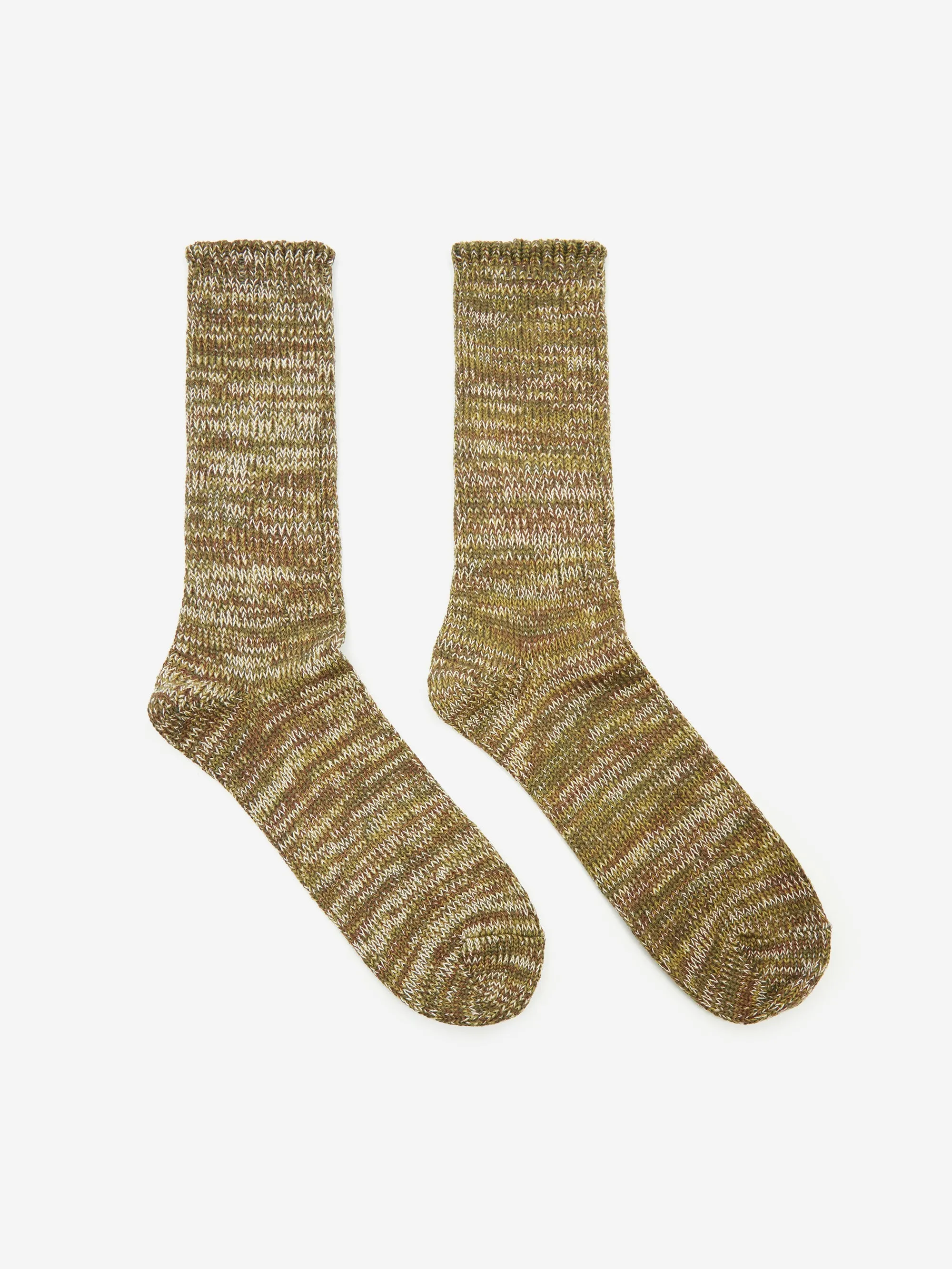 Anonymous ISM 5 Colour Mix Crew Sock - Olive