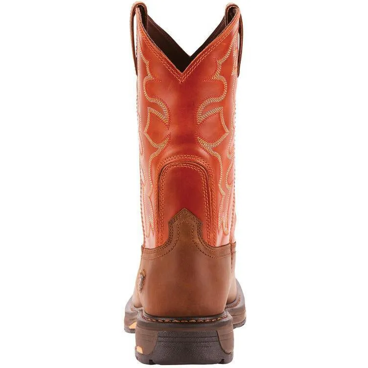 Ariat Men's WorkHog 11" Wide Square Soft Toe Western Work Boot- Earth 10005888