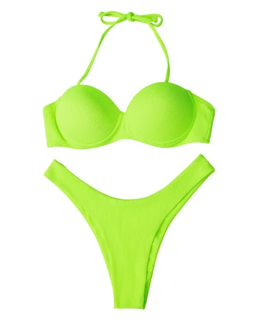 Ashley Sexy brasilianischer Bandeau-Push-up-Bikini 