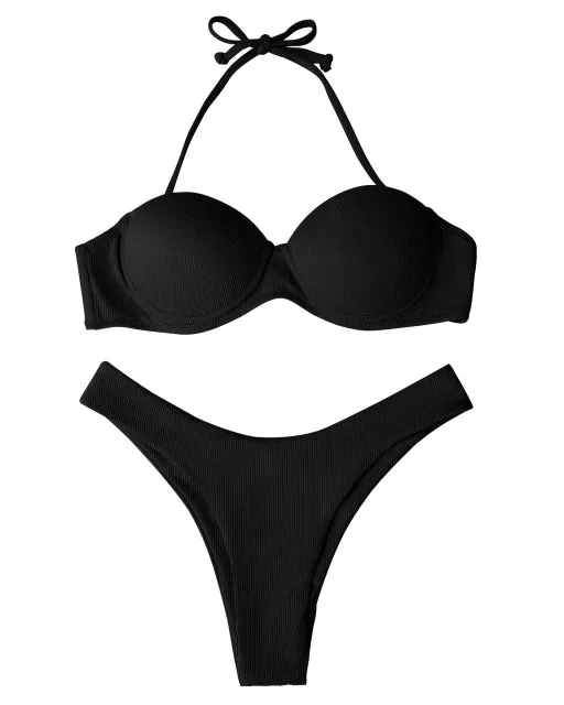 Ashley Sexy brasilianischer Bandeau-Push-up-Bikini 