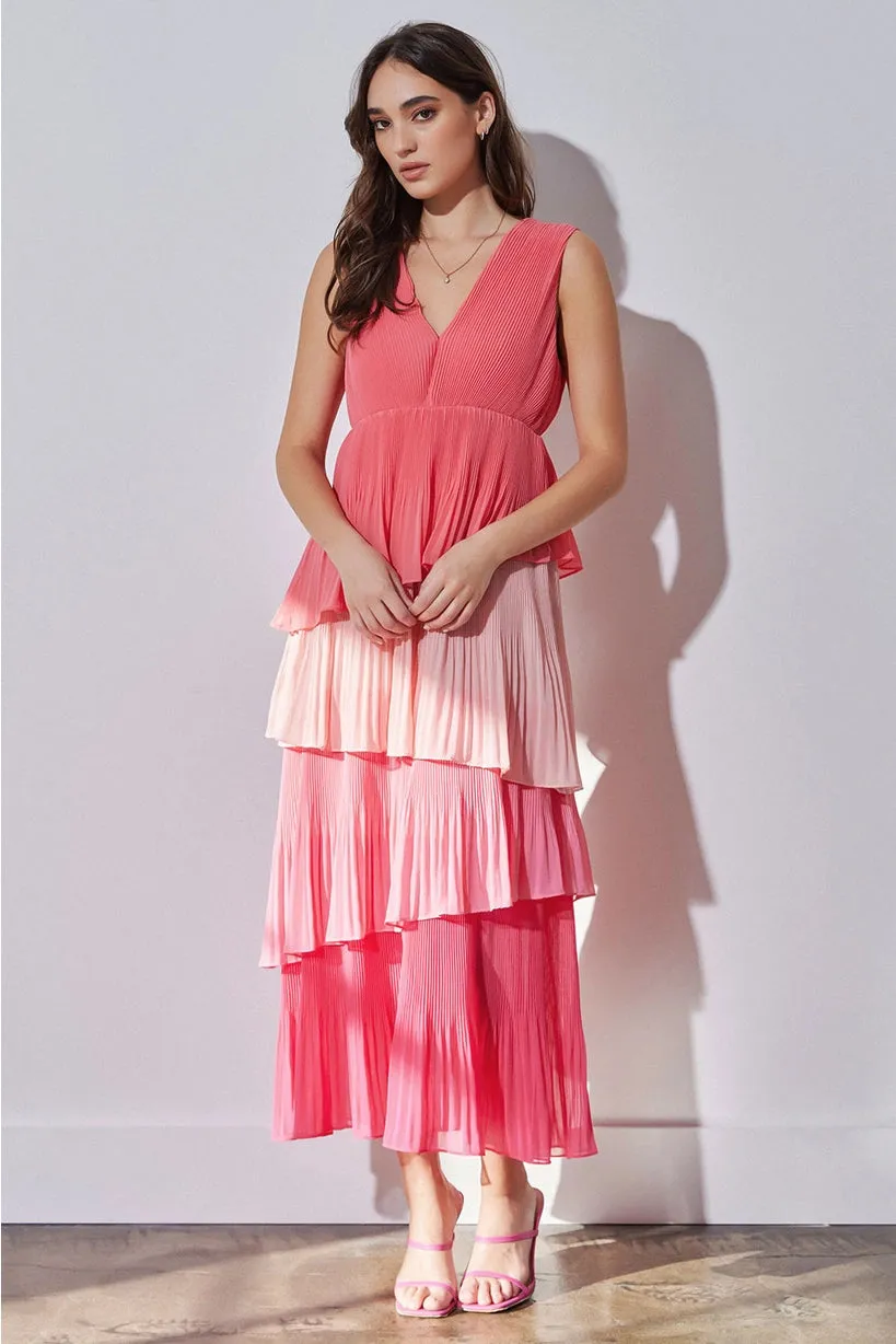 Aurora Asymmetric Tiered Maxi Dress