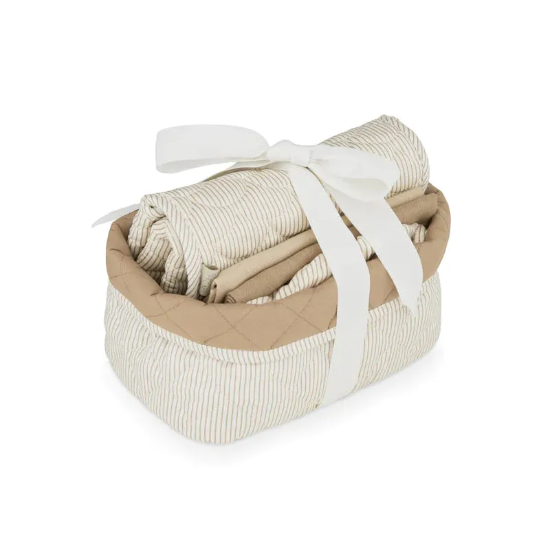 Baby-Geschenkset Classic Stripes Camel