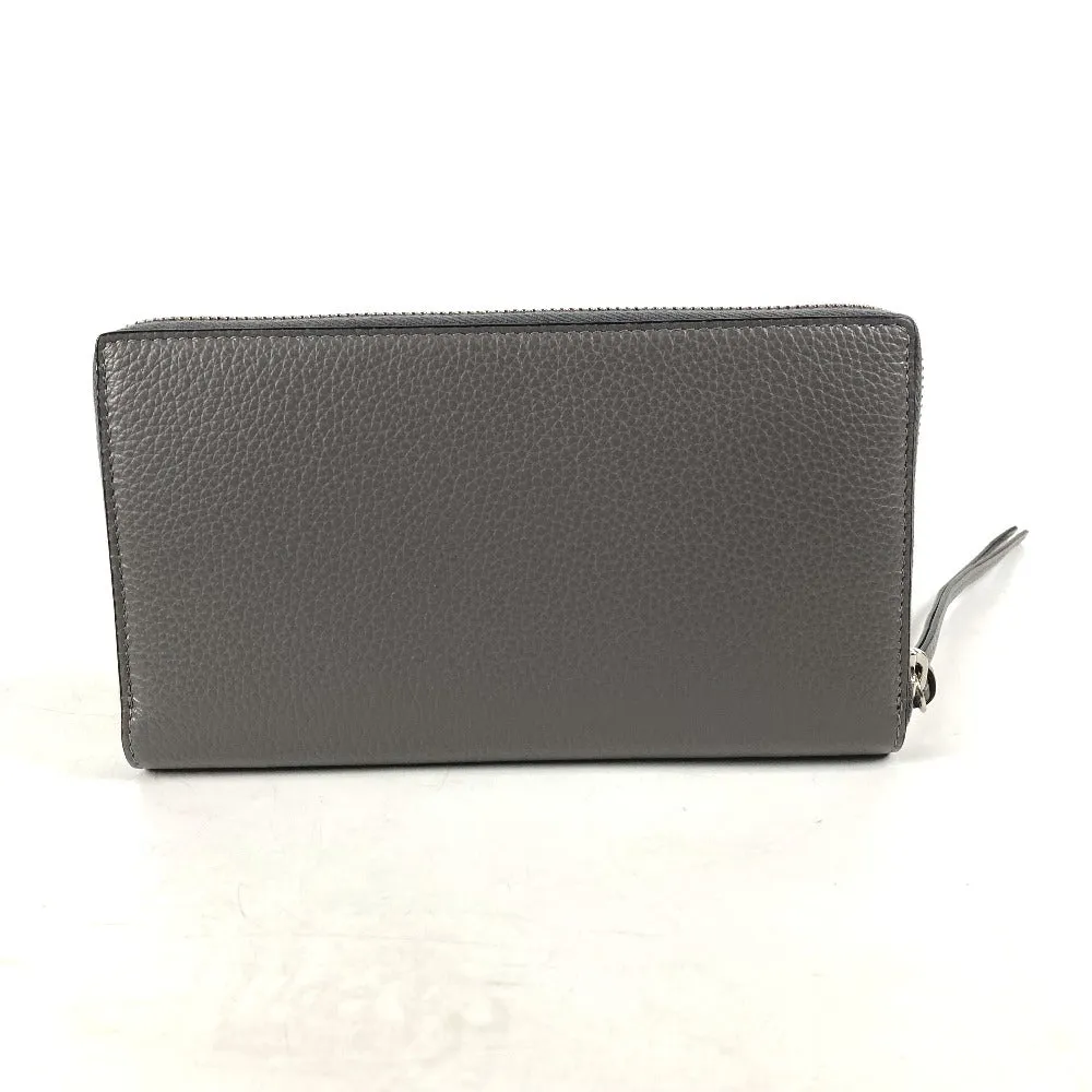 BALENCIAGA Long Wallet Purse 640115 leather gray Long wallet Neo classic Women Used Authentic