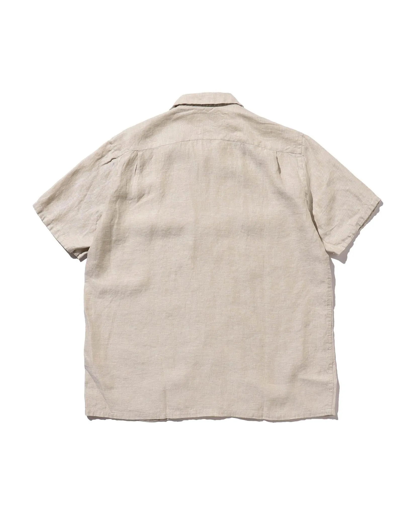 Beams Plus Open Collar Short Sleeve Linen Chambray