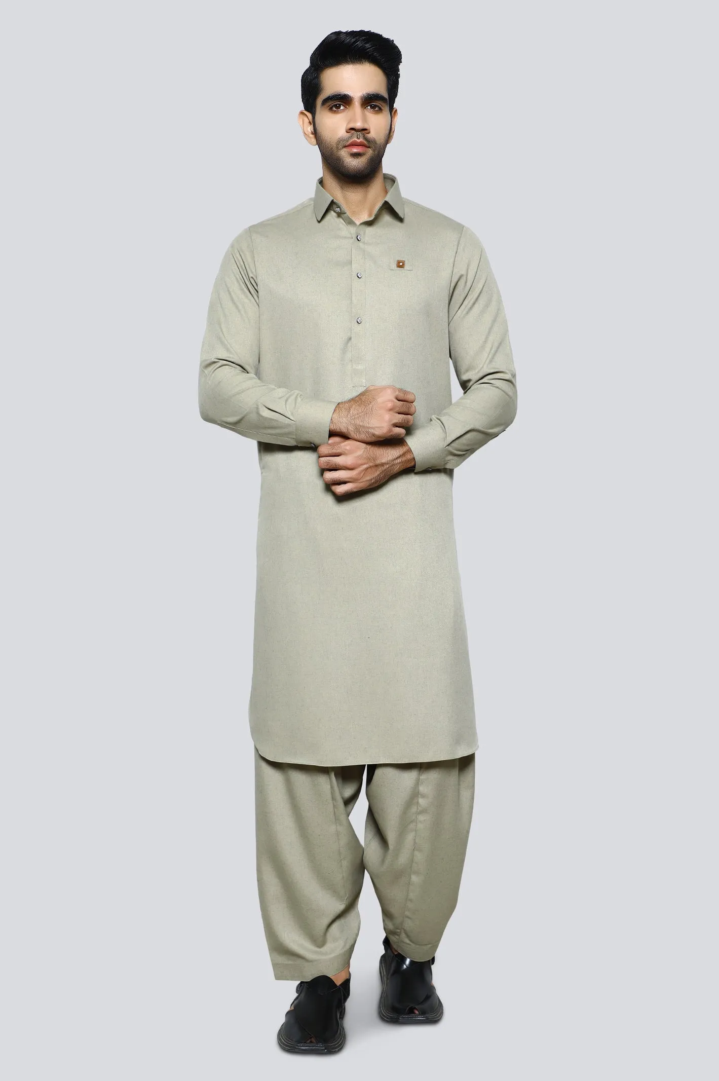 Beige Wash & Wear Shalwar Kameez