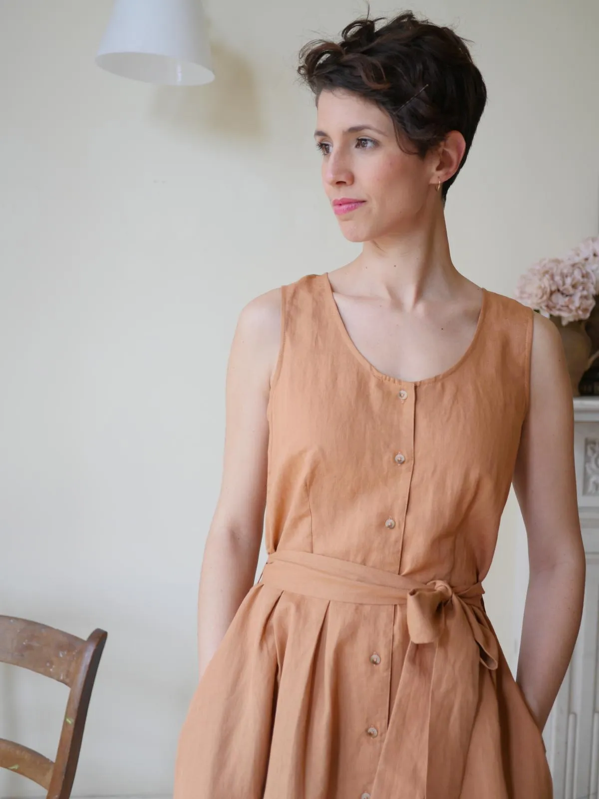 Belted Sun Dress - Clay