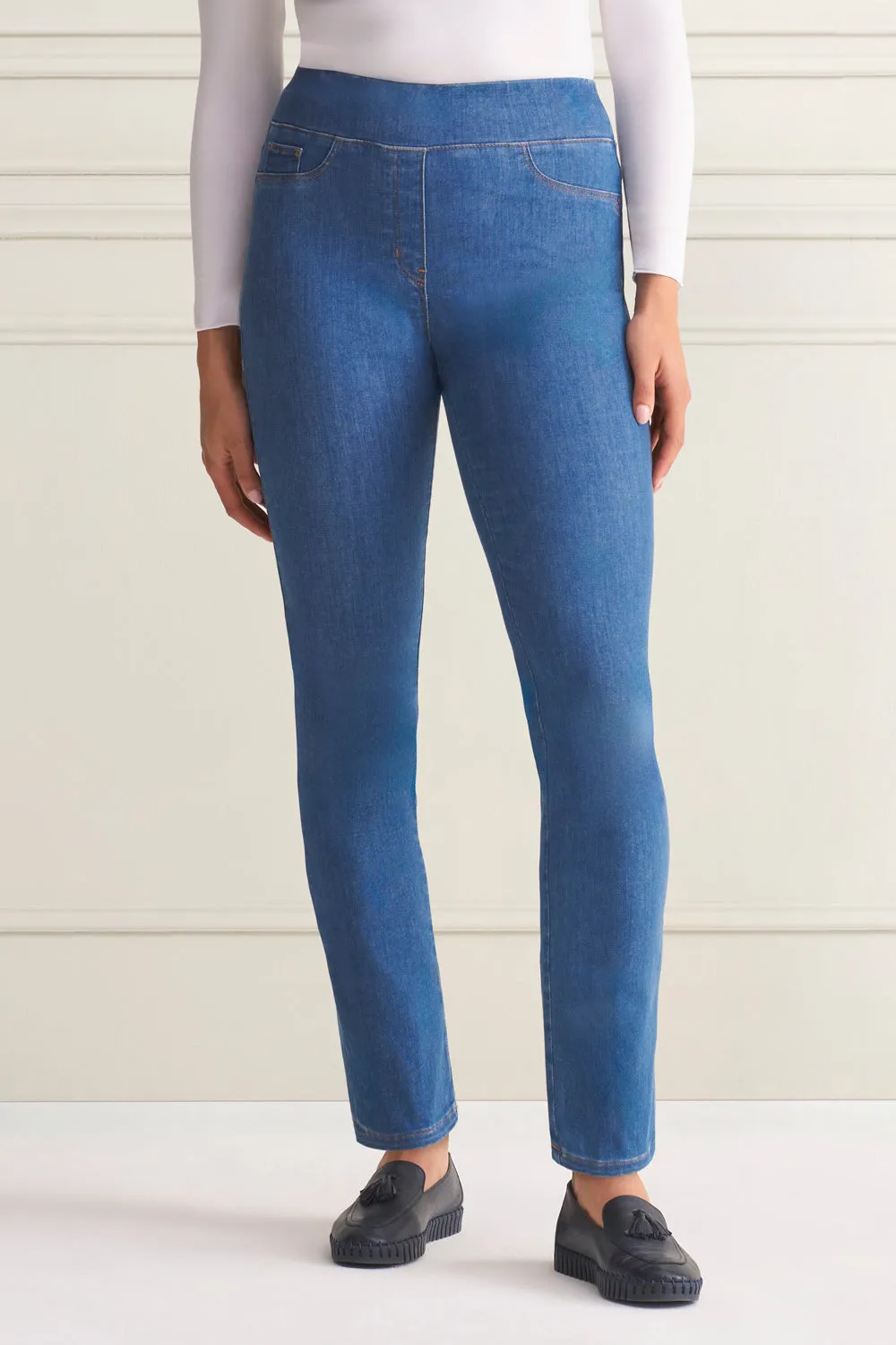 Bengajean® Full Length Straight Leg - Indigo Mid Wash