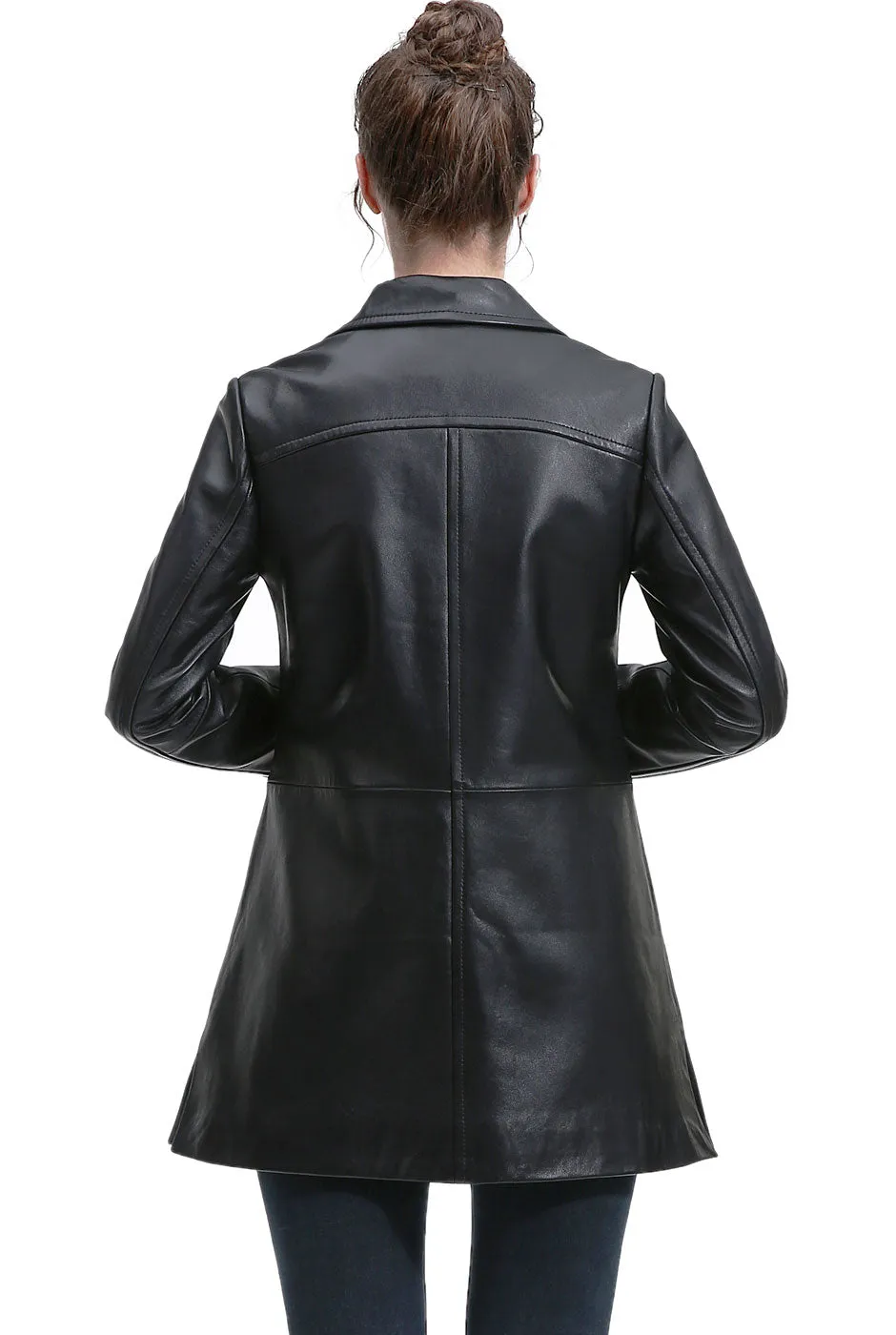 BGSD Women Marah Lambskin Leather Coat