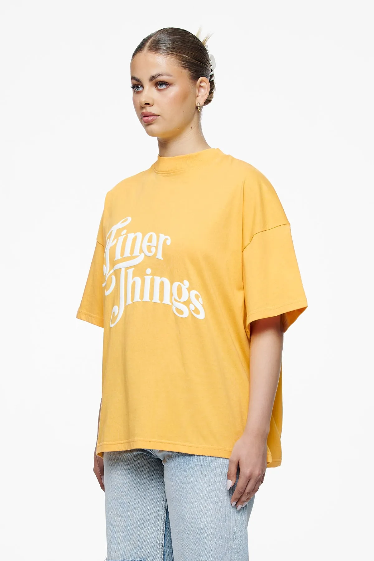 Birca Heavy Oversized Tee Vintage Washed Golden Sun