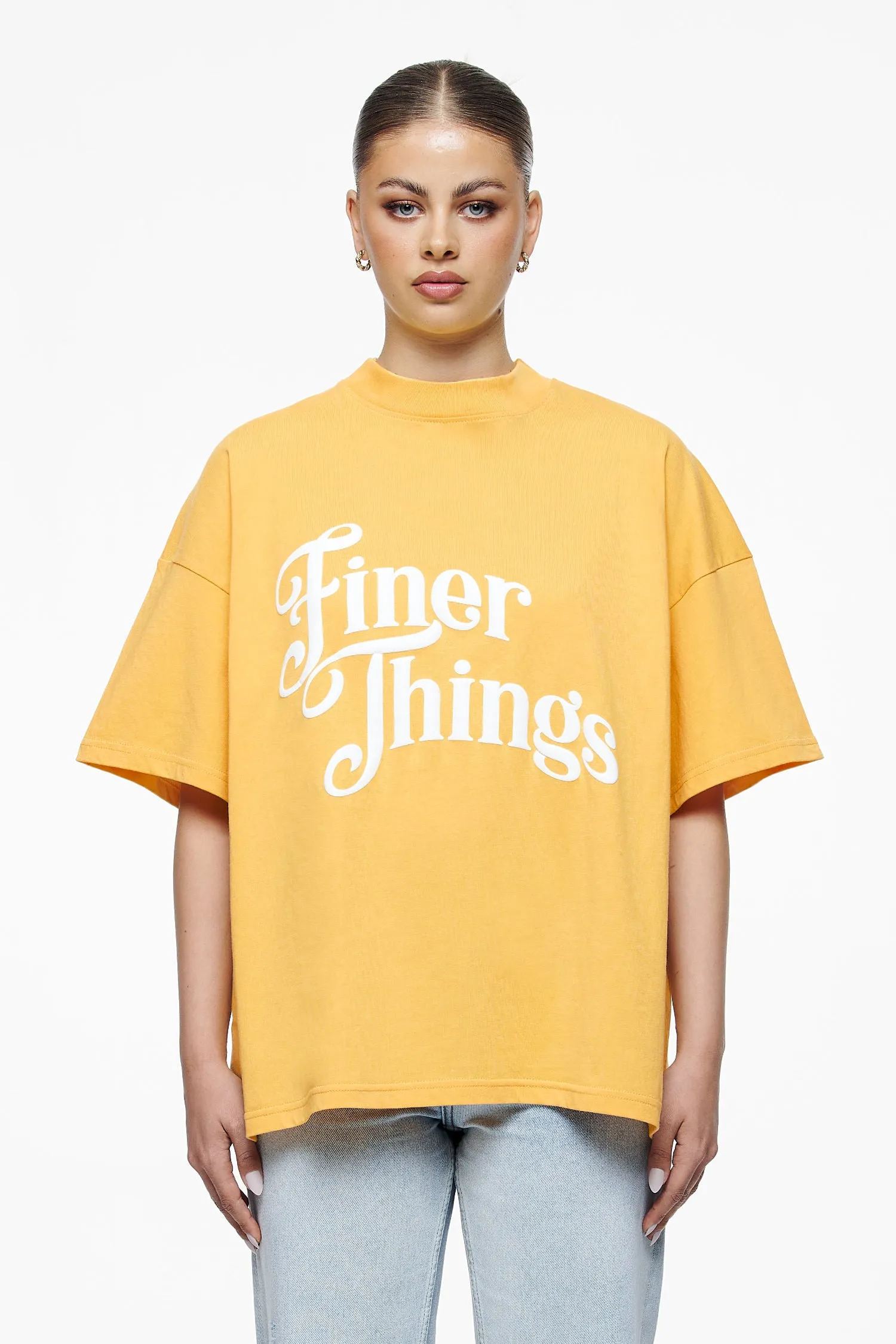 Birca Heavy Oversized Tee Vintage Washed Golden Sun