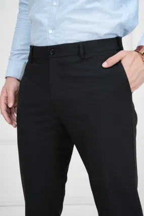 Black Slim Fit Stretch Formal Pants