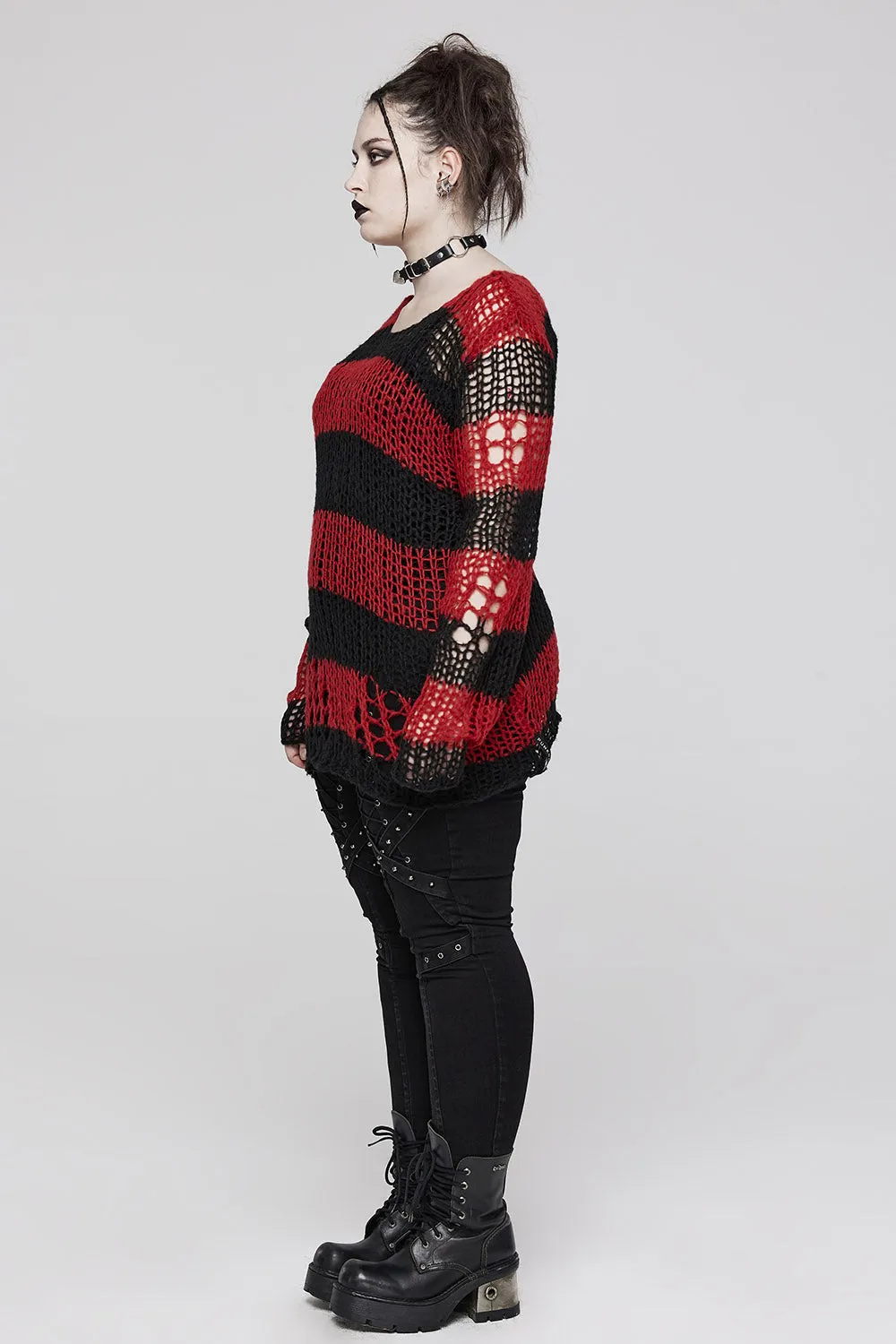 Blood Pact Striped Sweater [RED/BLACK]