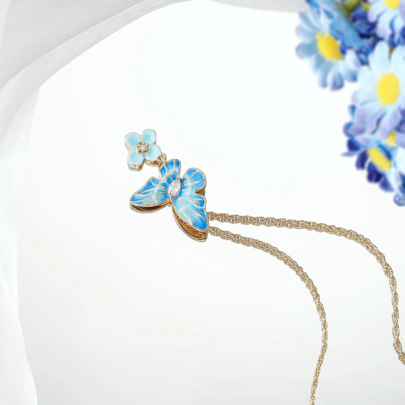 Blue Morpho Butterfly Gift Set with Gift Wrapping