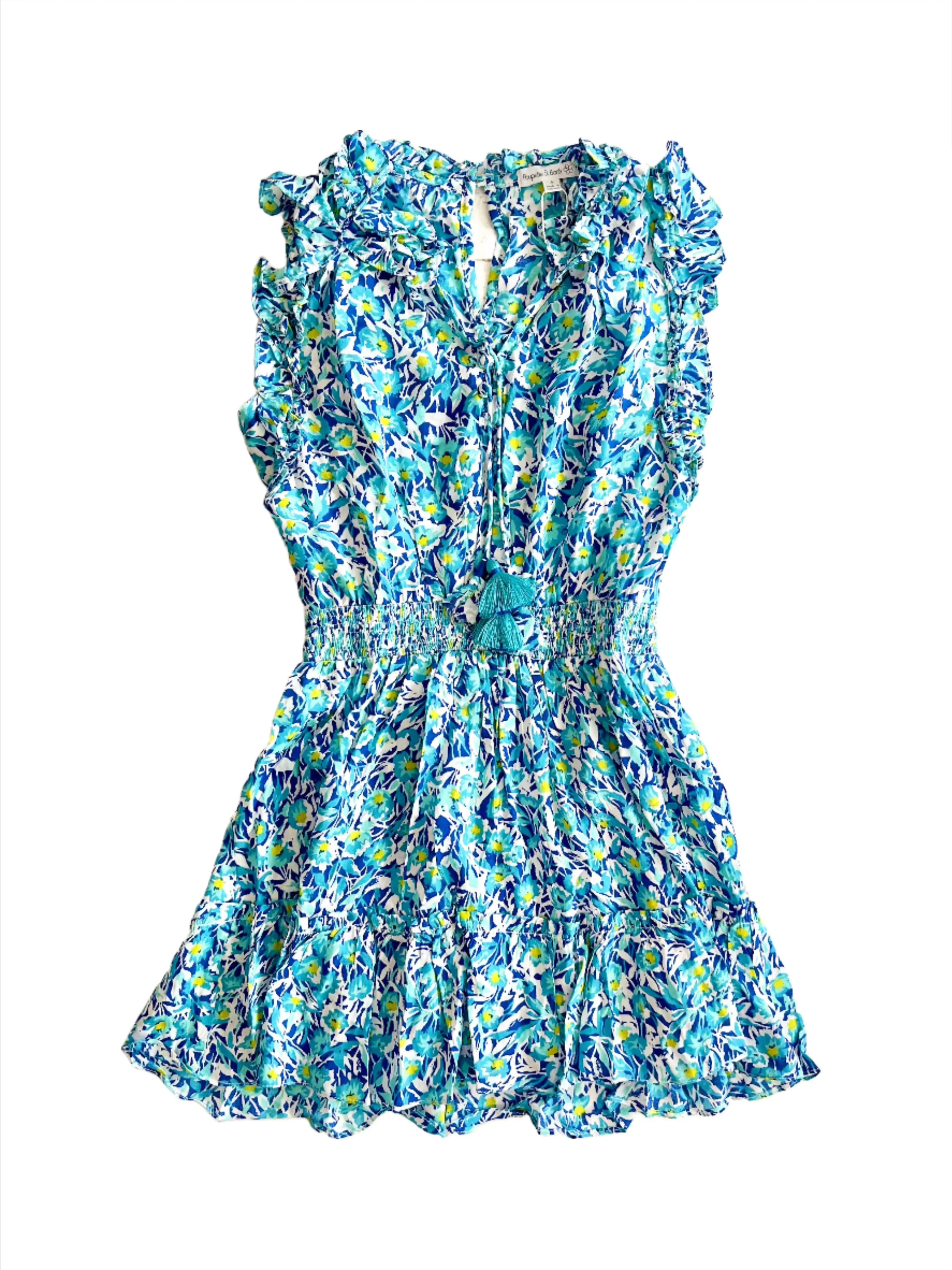 Blue Ocean Flowers Kid's Triny Mini Dress