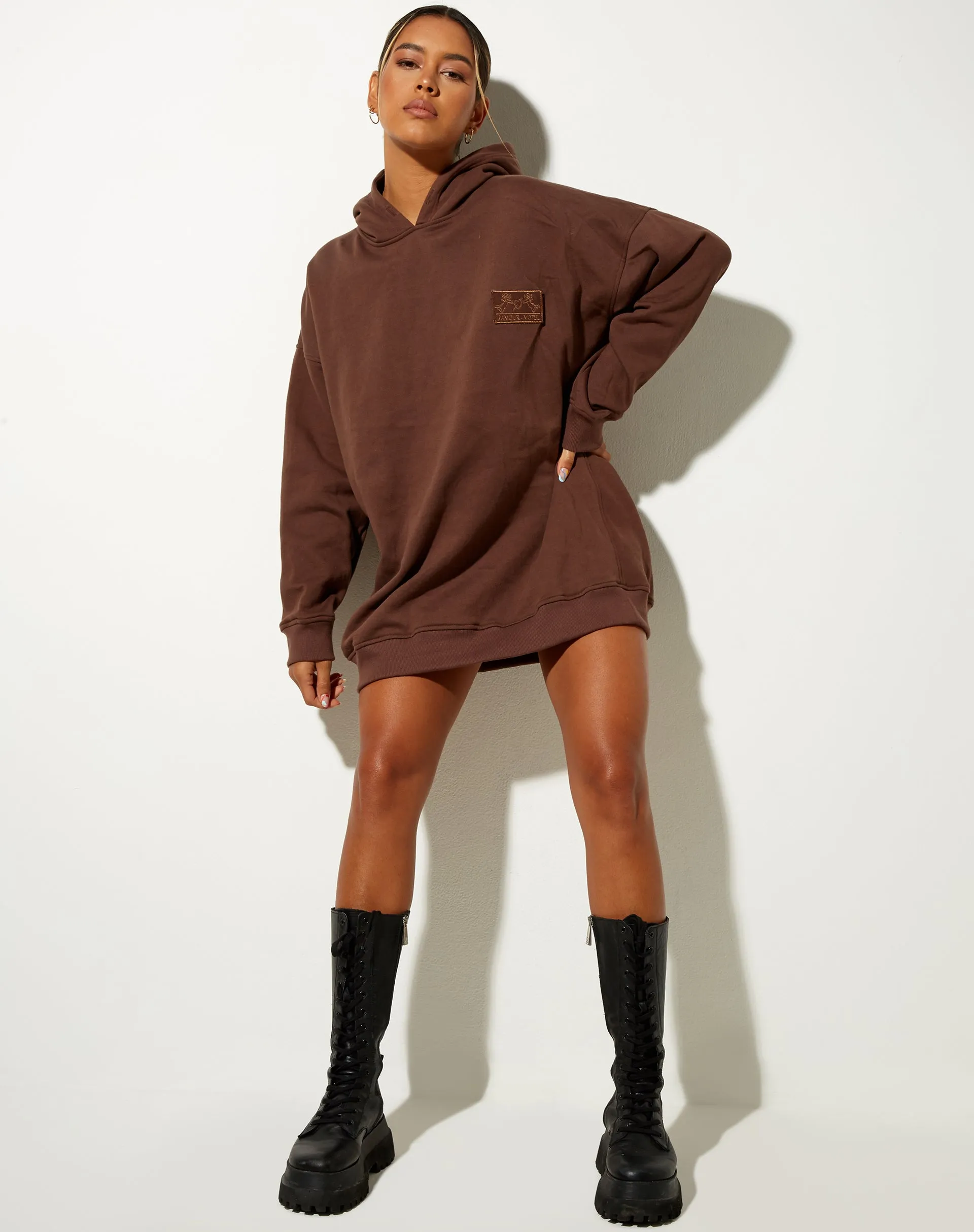 Bren Hoodie in Deep Mahogany Cherub L'Amour Label Embro