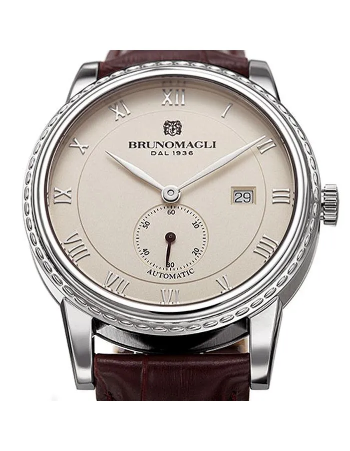 Bruno Magli Mens 80th Anniversary Ottanta Automatic - Stainless Steel - Date