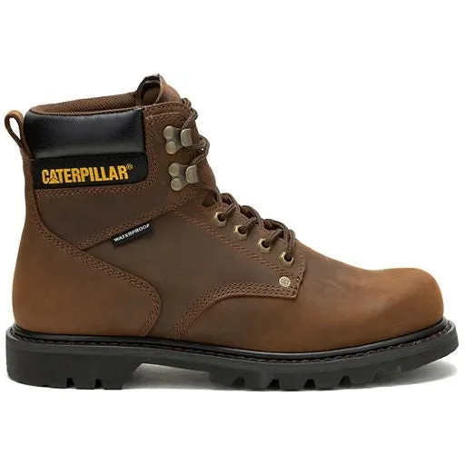 Cat Men's Second Shift Soft Toe WP Slip Resist Work Boot -Brown- P51086