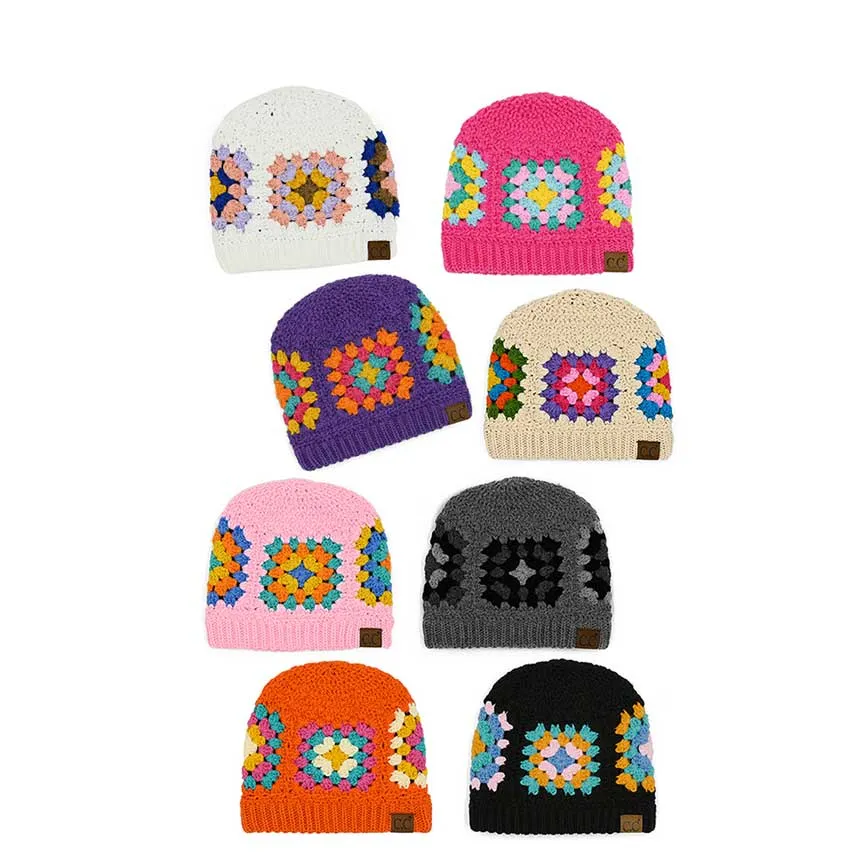 C.C Multi Color Crochet Beanie