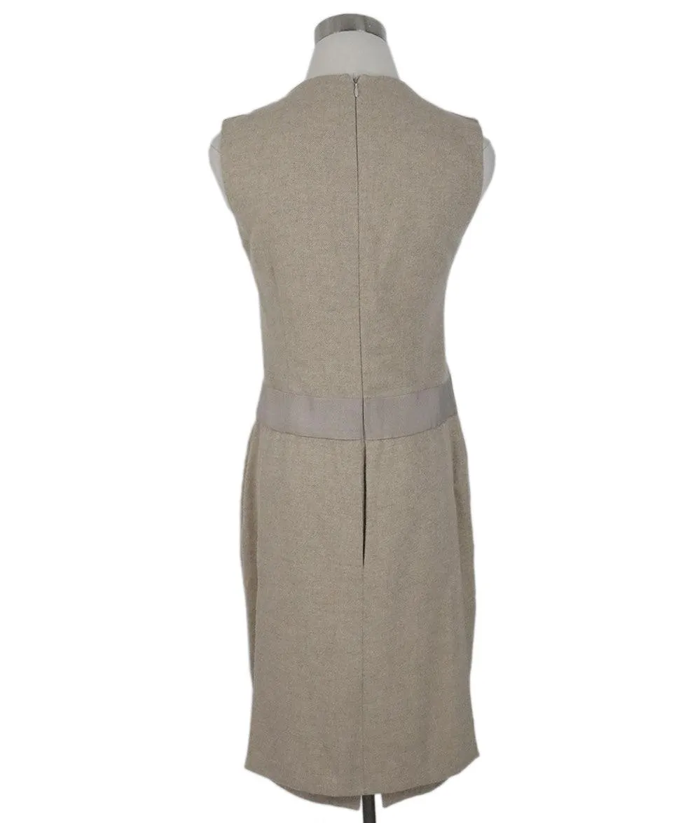 Chanel 1999 Beige Cashmere Dress sz 6