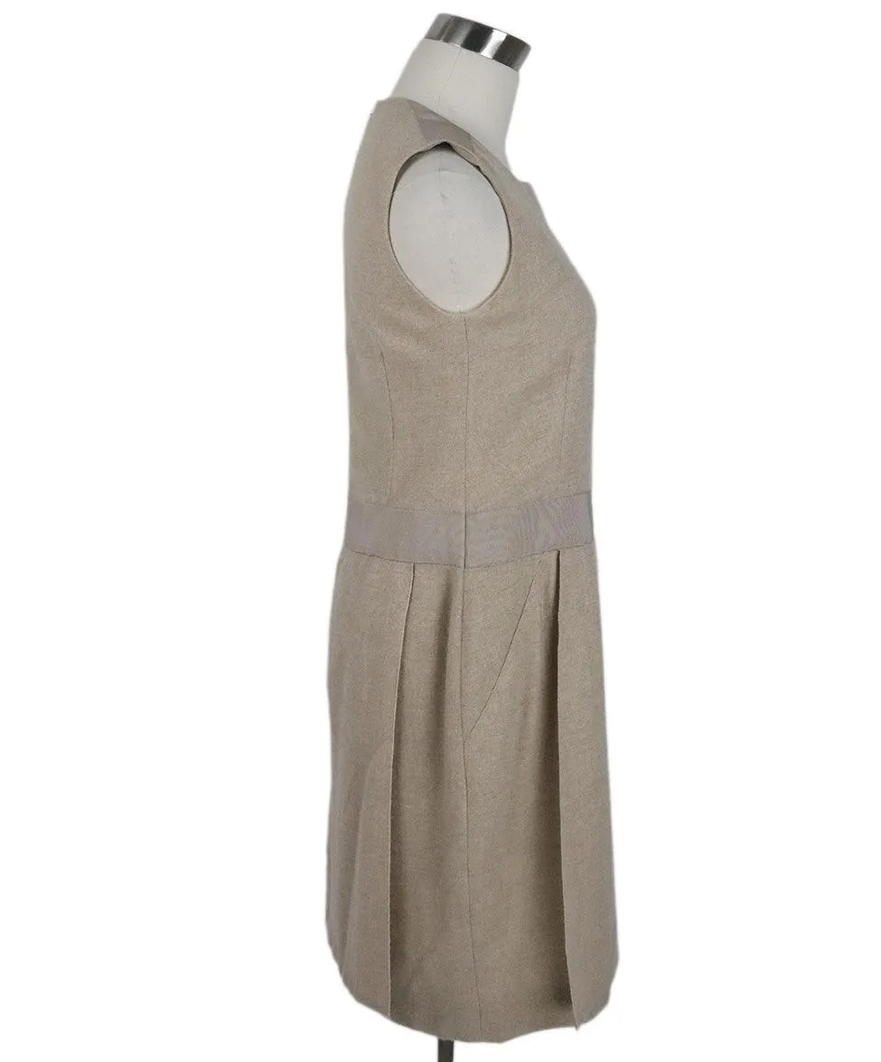 Chanel 1999 Beige Cashmere Dress sz 6