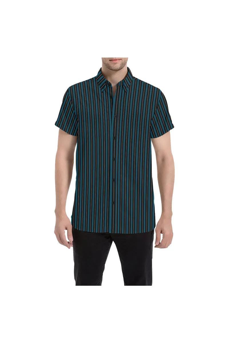 Chic Stripes Men's All Over Print Short Sleeve Shirt