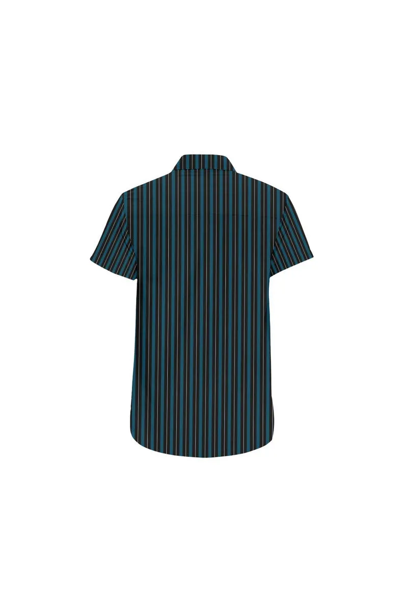 Chic Stripes Men's All Over Print Short Sleeve Shirt