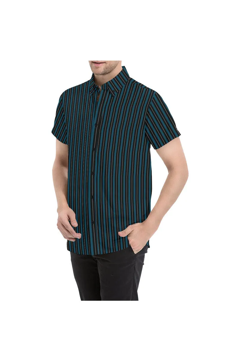 Chic Stripes Men's All Over Print Short Sleeve Shirt