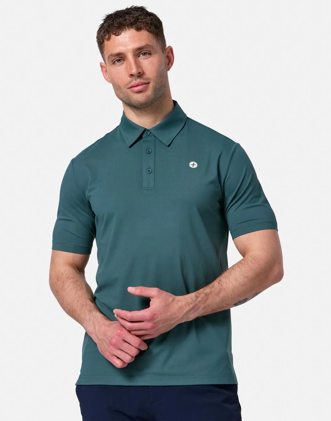 Coffee Polo Tee in Sage