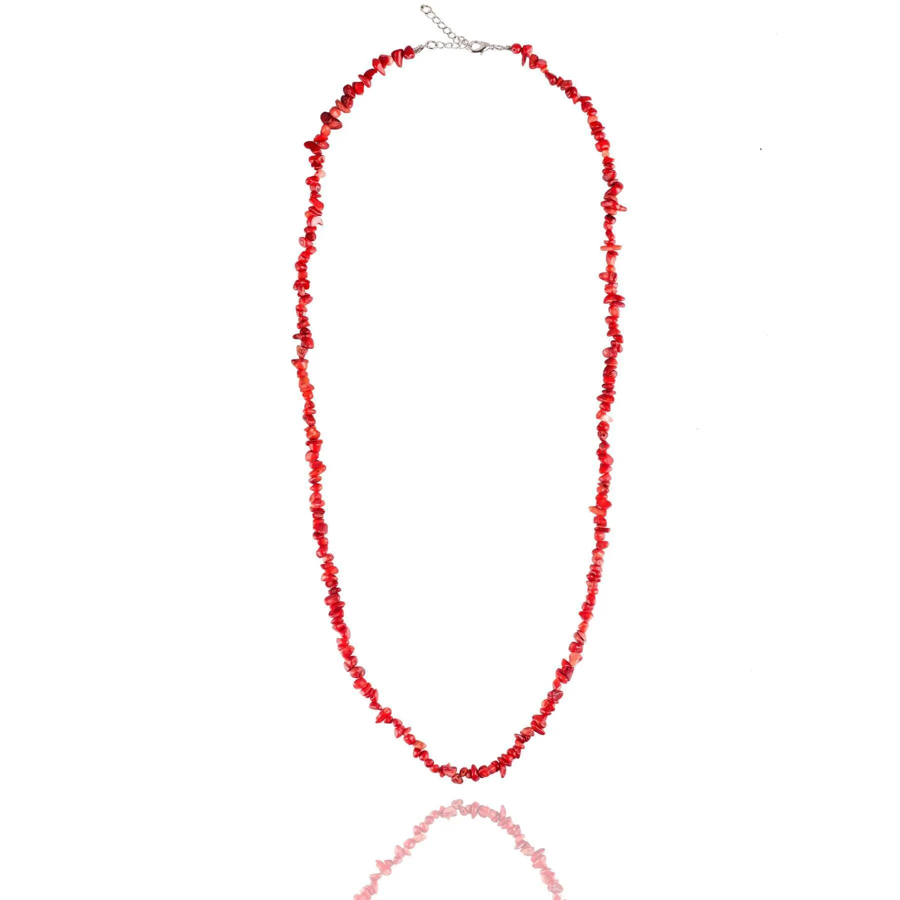 Coral Natural Stone Both Short and Long Women's Necklace