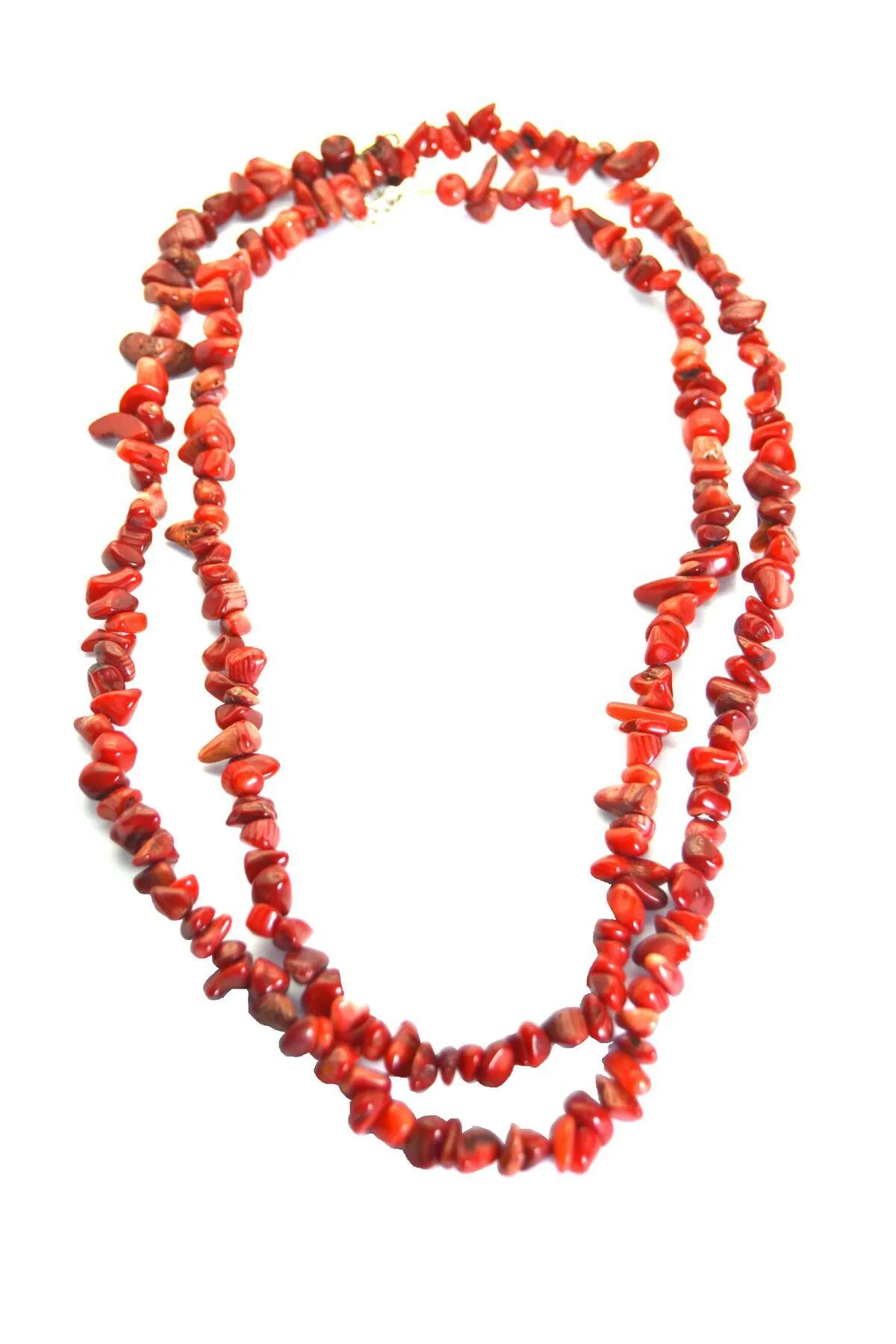 Coral Natural Stone Both Short and Long Women's Necklace