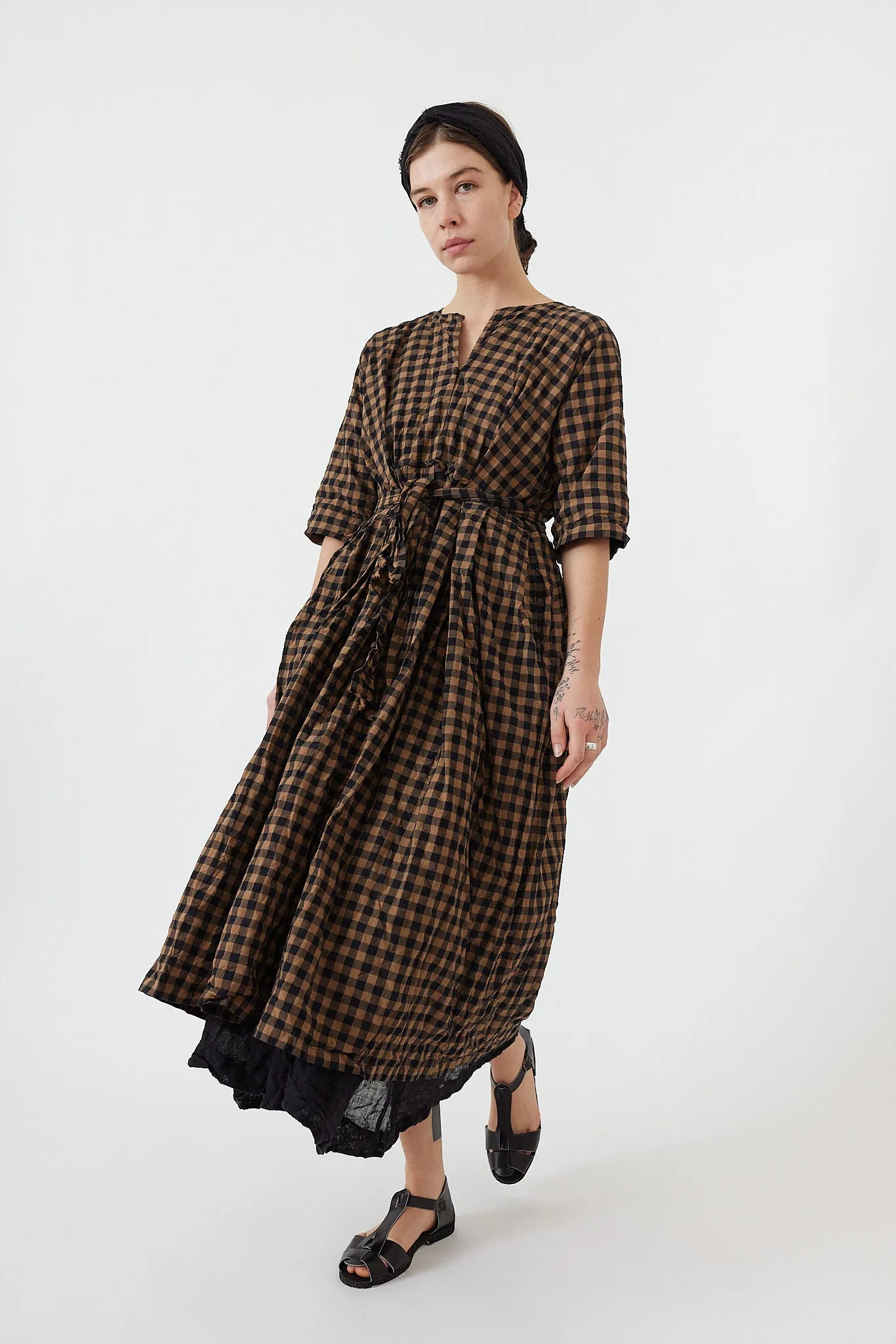 Daniela Gregis - Rossella Operaio Dress - Check Black Colonial