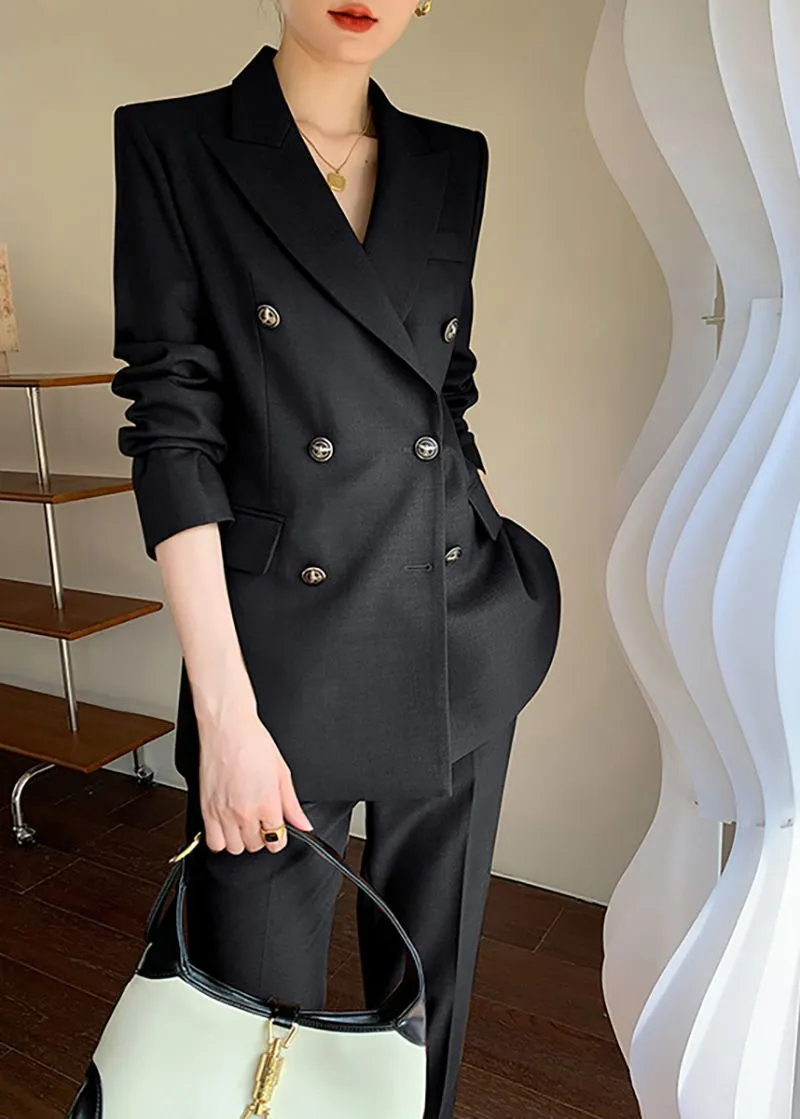 Double Breasted Blazer Pants Suit Two-Piece Set